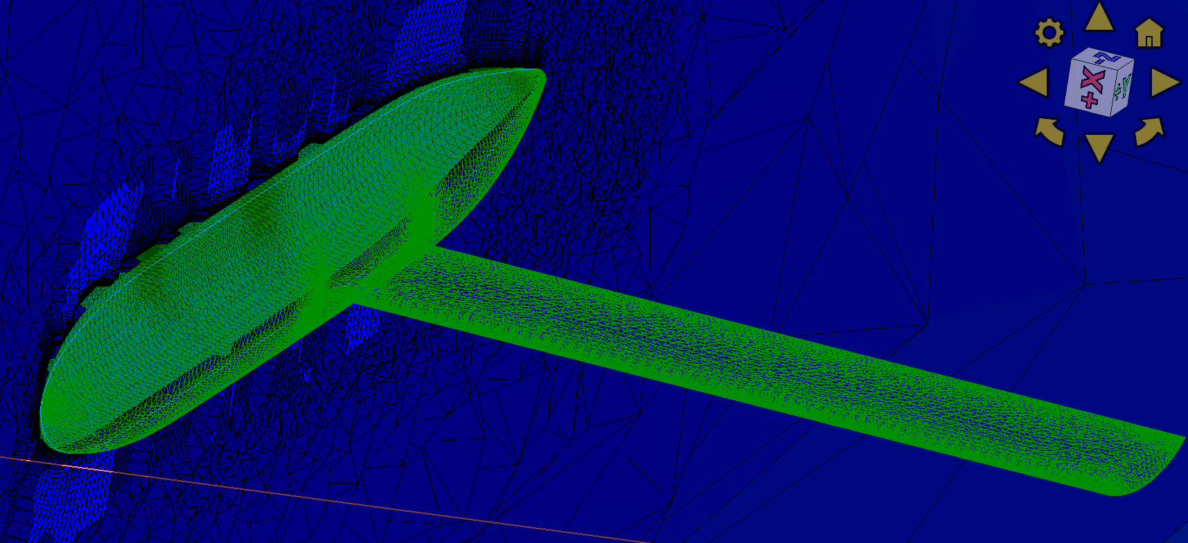 Pointwise volume mesh is generated using the TRex algorithm