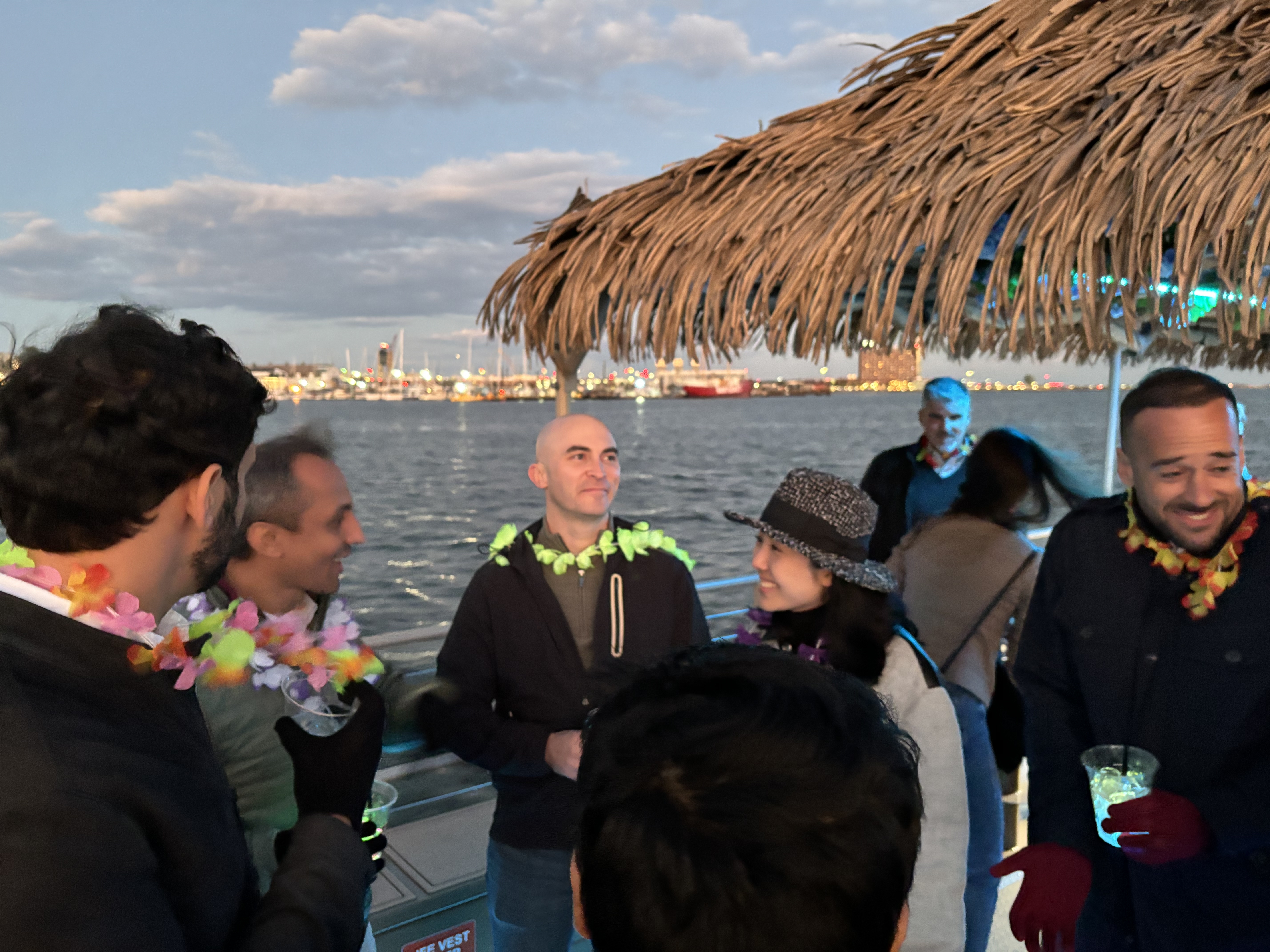 Tiki boat event - harbor views