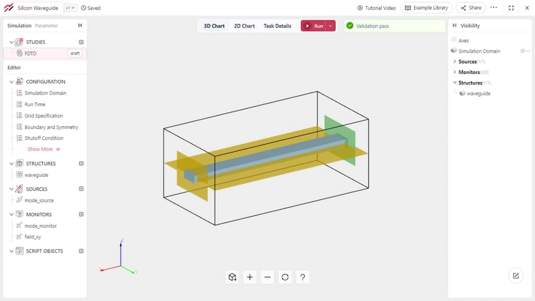 Tidy3D GUI: FDTD simulation walkthrough | Flexcompute