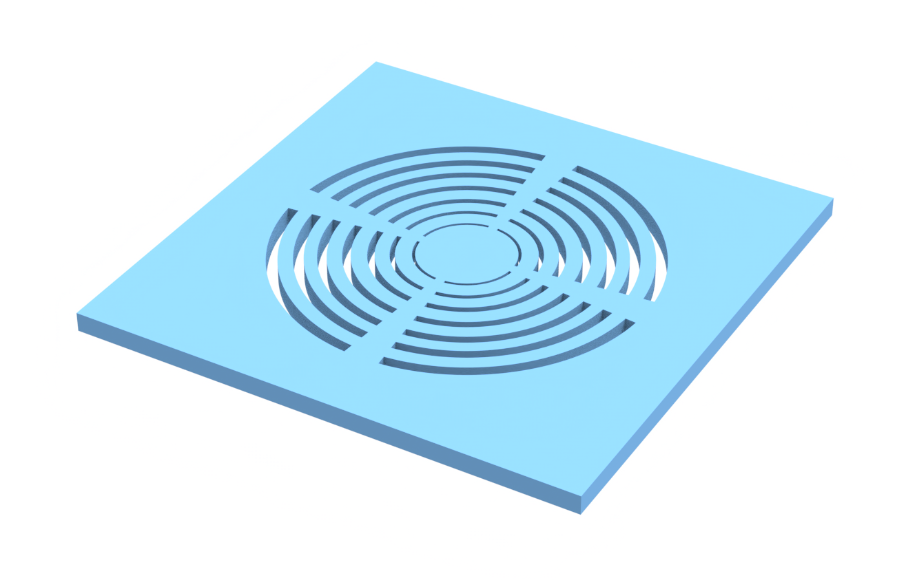 Q-factor and far-field emission of an aperiodic concentric GaAs ring cavity