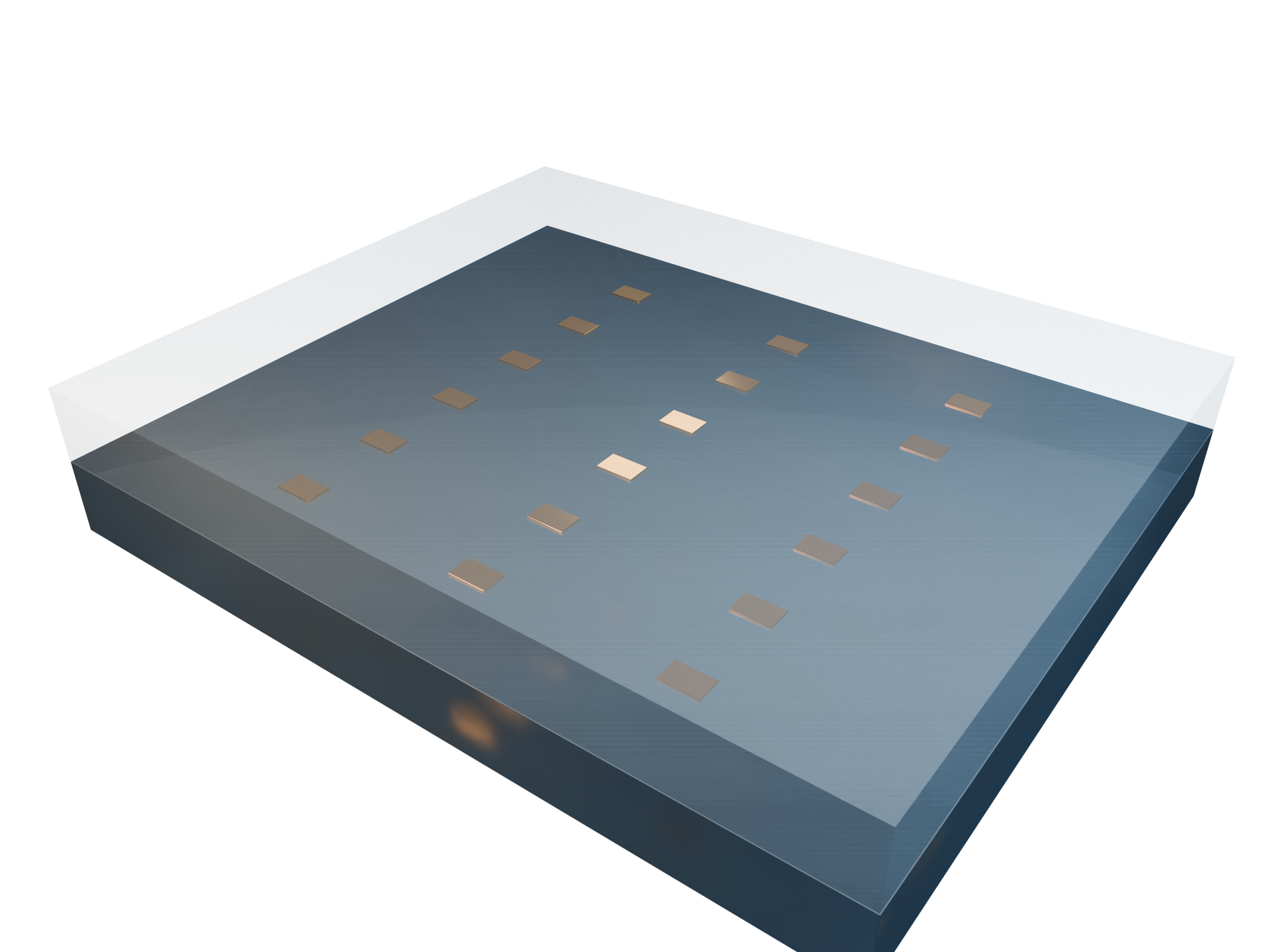 Illustration of gold block array
