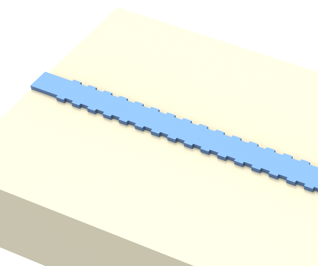 Schematic of the waveguide bragg gratings