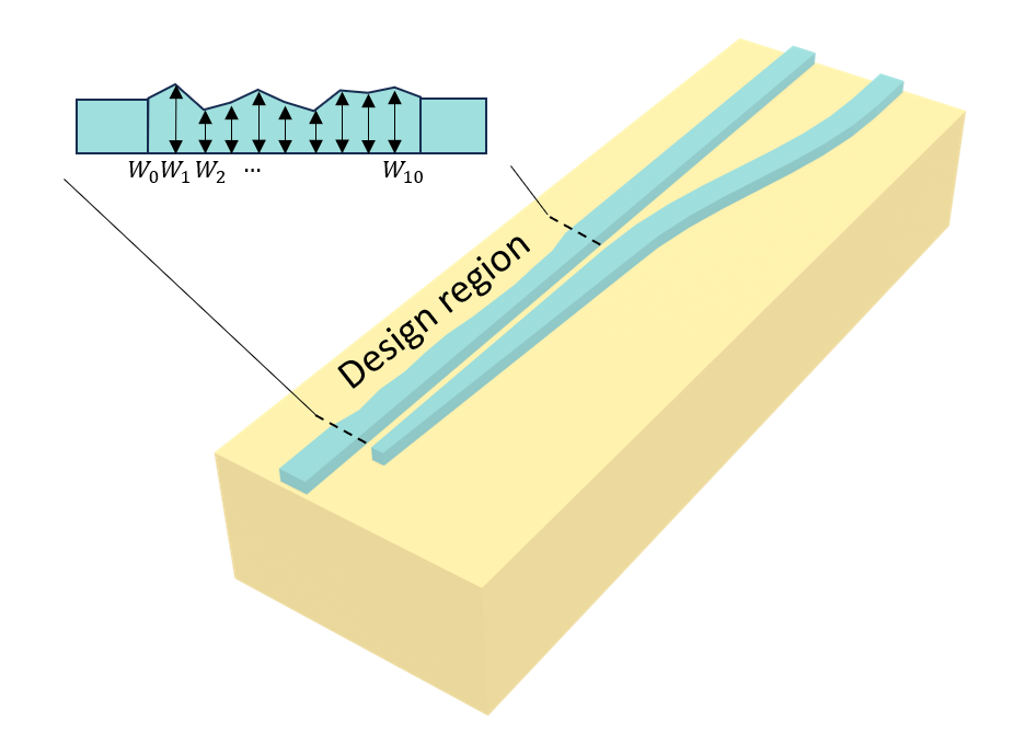 Particle swarm optimization of a polarization beam splitter