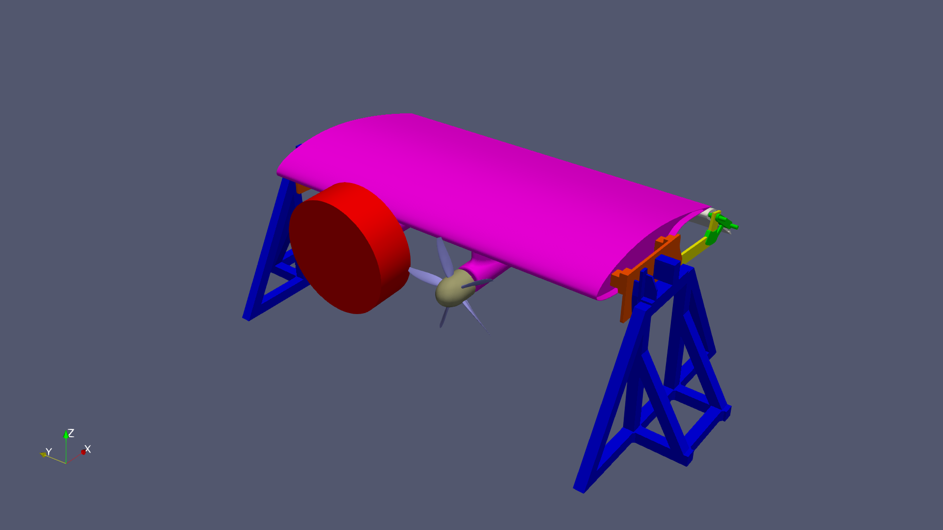CFD model of the blown wing test article CFD model of the blown wing test article