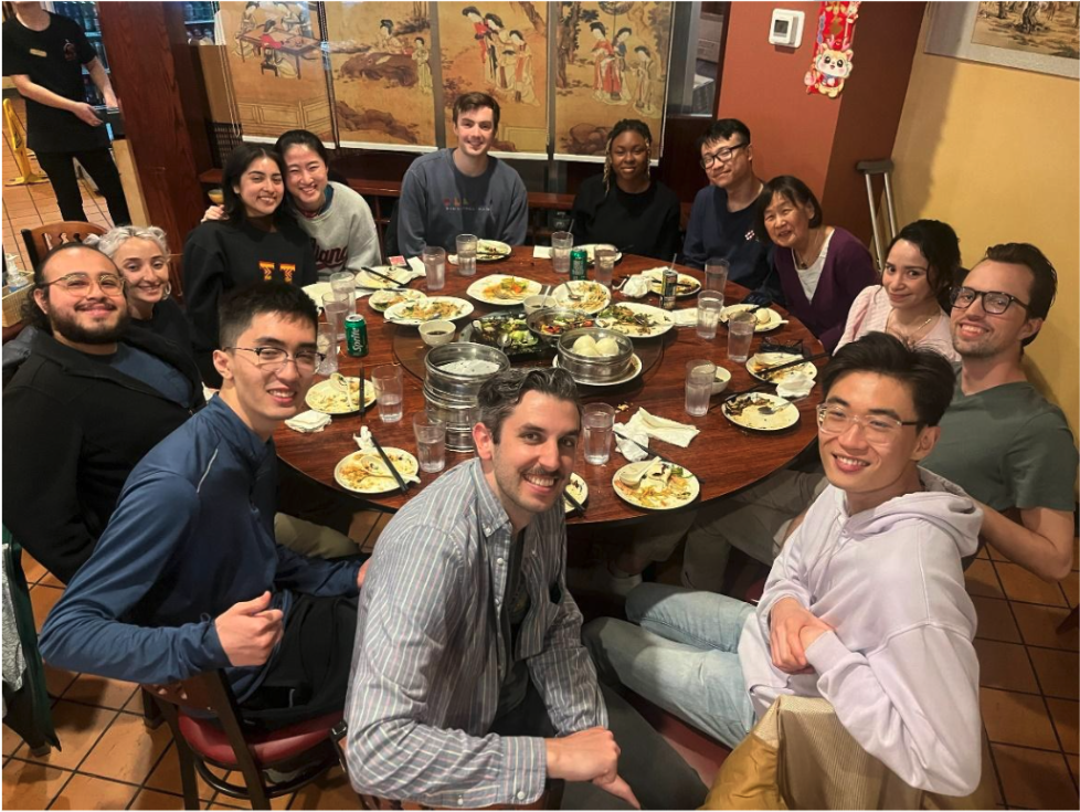 Prof. Evelyn Hu's group at a dinner gathering